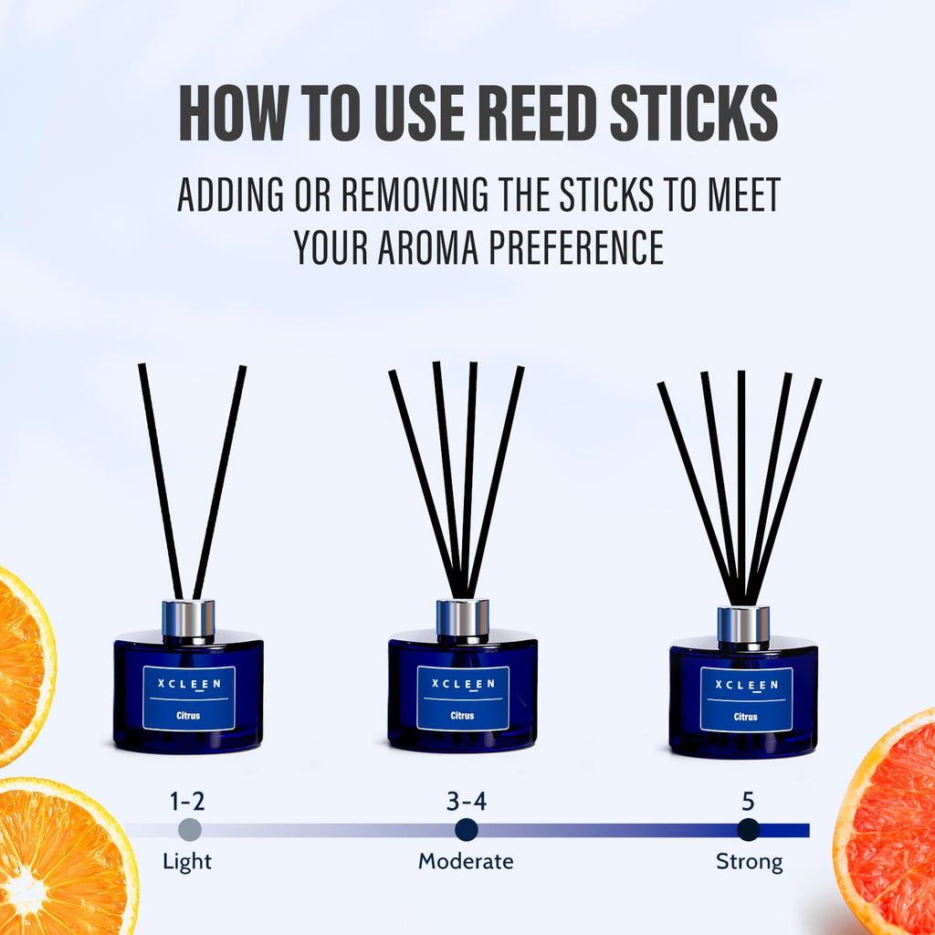Reed Diffusers, 6.7 oz(200ml) Scented Oil Diffuser with Fiber Sticks, Air Freshener Fragrance Decor