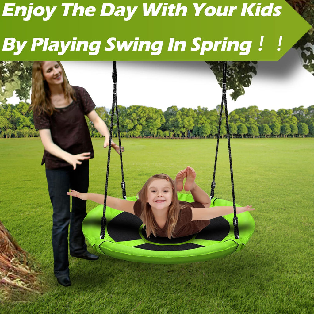 Tree Swing - 40" Saucer Tree Swing for Kids Waterproof Platform Swing Seat