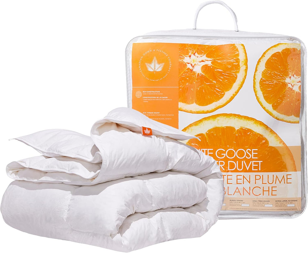 Canadian Down & Feather Co. - All Season White Goose Feather Duvet Comforter Twin - 233 TC Shell 100