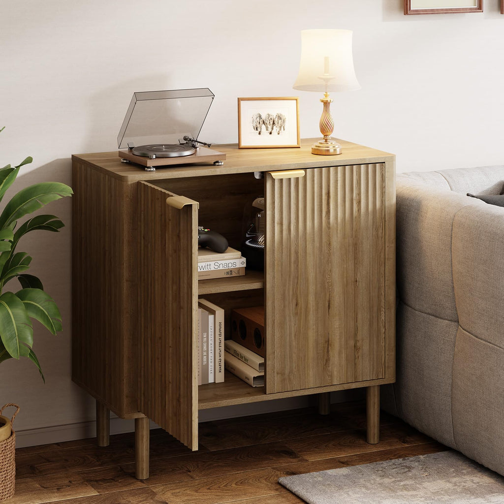 Sideboard Buffet Cabinet with Storage 31.5"(2pcs) Oak