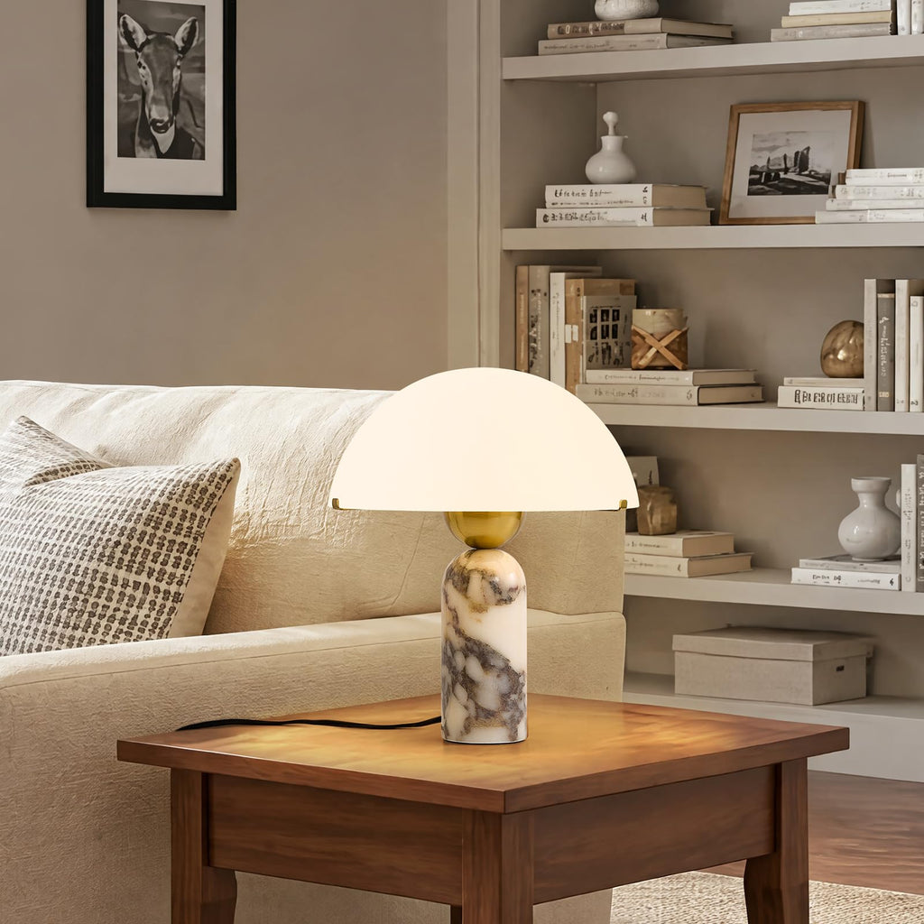 Marble Table Lamp, Modern Mushroom Lamp