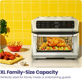 Air Fryer Toaster Oven Combo with Probe Thermometer, 12-In-1 Stainless Steel Convection Countertop, 10 Inch Pizza, 4
