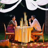 4pcs 5 Arm Acrylic Candelabra,Clear Candle Holder,45.7inch Tall Floor Candle Holders for Ceremony Birthday Party Home