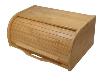 Large bread basket wooden box storage boxes kitchen counter organizer, roll top breadbox. bread boxes countertop.