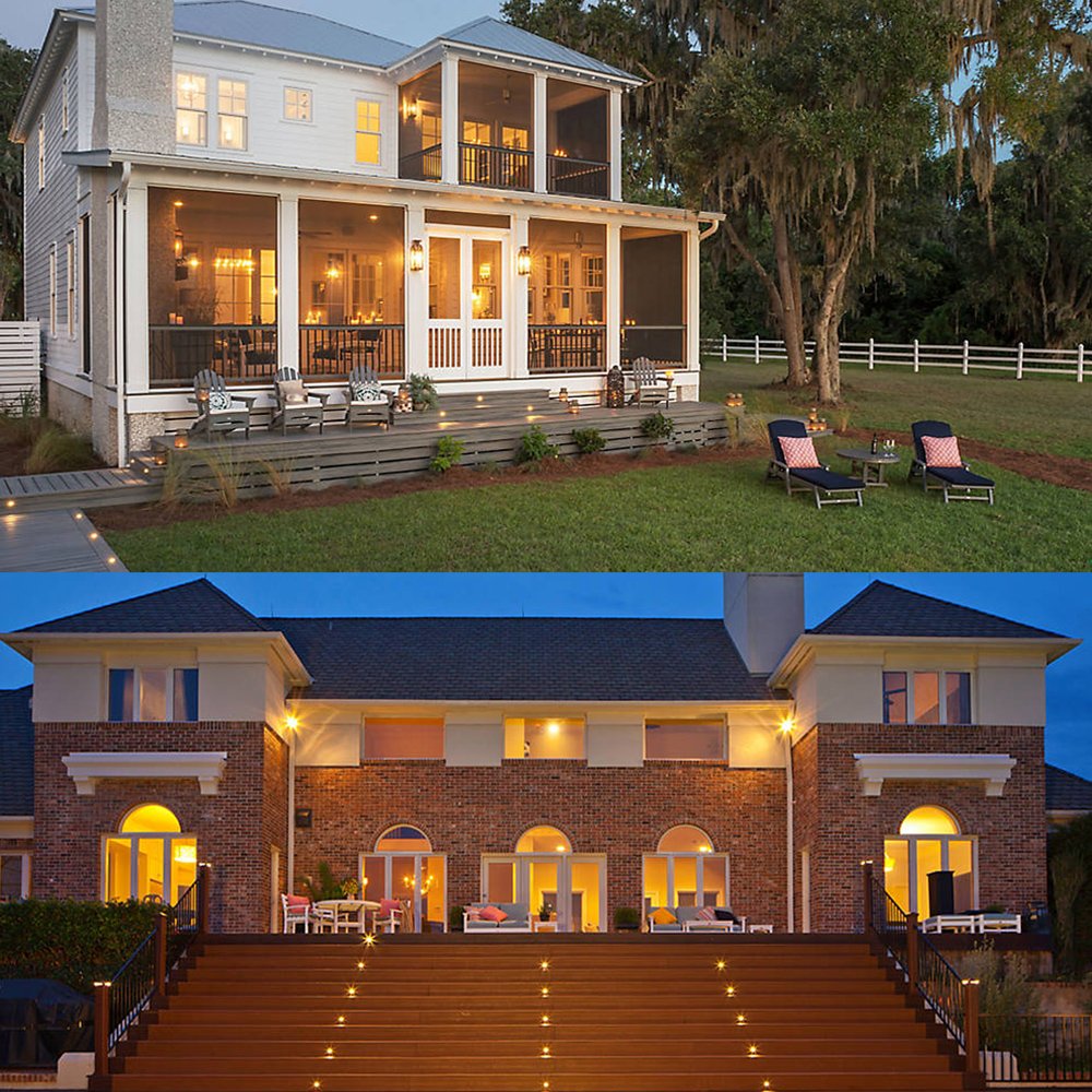 LED Deck Lights Kit 12V Low Voltage Waterproof IP67 Warm White Recessed Deck Lighting In Ground Light for Step Stair
