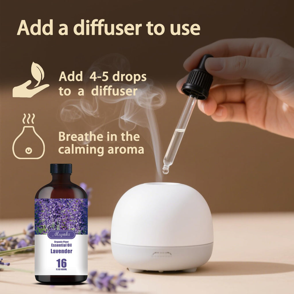 Lavender Essential Oil for Diffuser Massage, Lavender Oil 16 fl oz