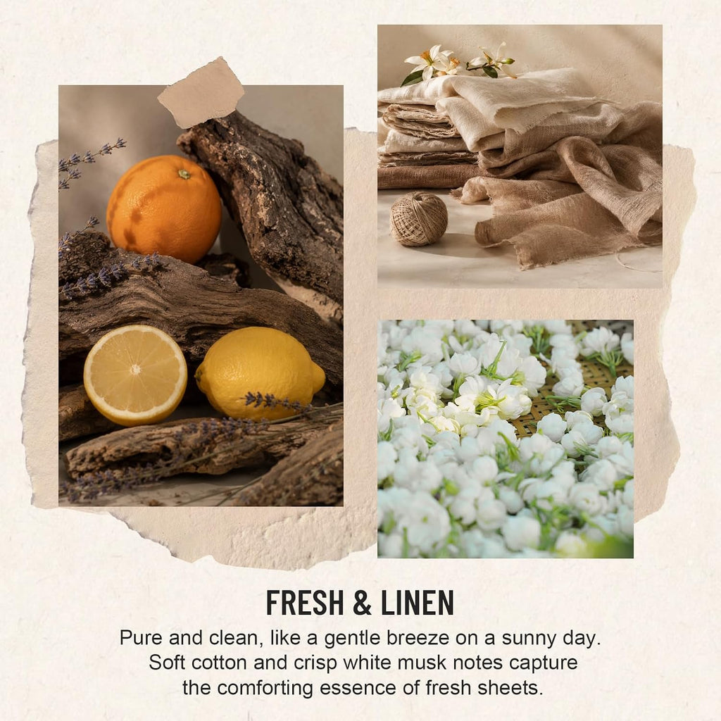 Reed Diffuser, Fresh & Linen Scent Diffuser 2 Pack 8 Fl Oz - Set of 2