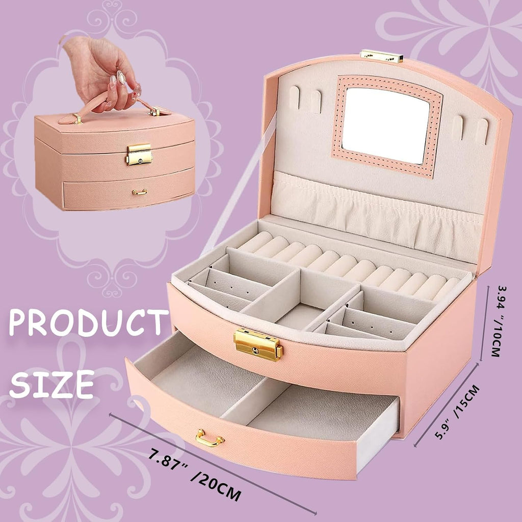 Princess Jewelry Box for Girls with Hair Accessories,Girls Hair Clips Bows Set, Fashion Hair Styling Kit