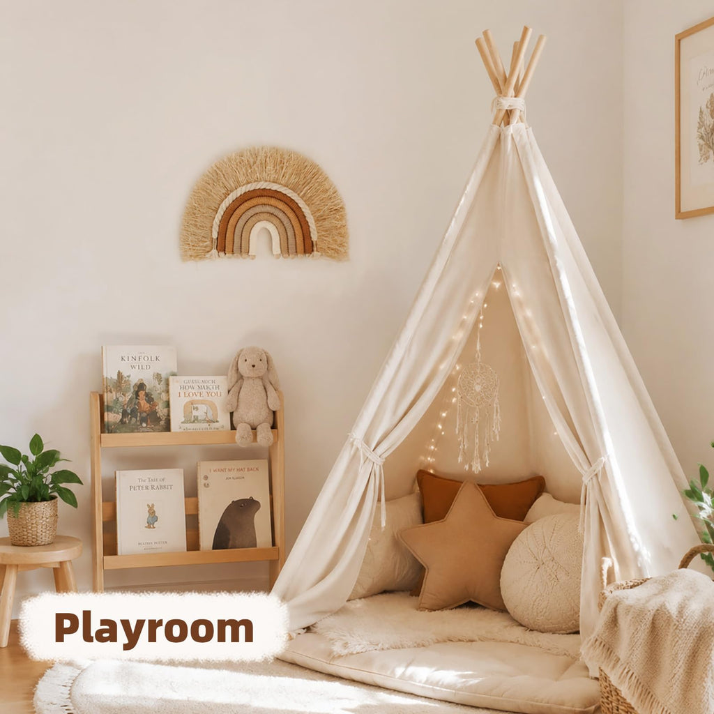Boho Rainbow Nursery Wall Decor for Baby Room