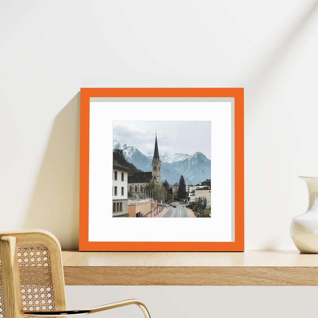12x12 Picture Frames Set of 9 for Wall Mounting, Orange