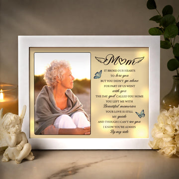 Memorial Gifts for Loss of Mom, Sympathy Picture Frame with Light, Sympathy Gifts for Loss of Mother, Condolence