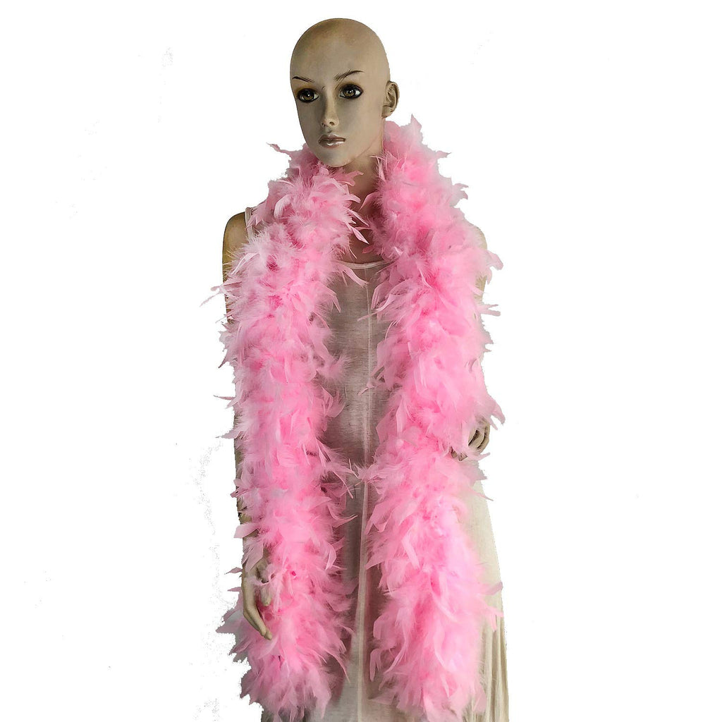 Turkey Chandelle Feather Boa 72" 80 gram (Baby Pink, 80g)