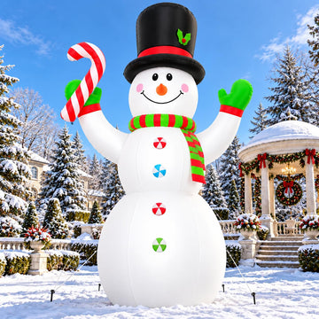 20FT Christmas Inflatables Snowman, Outdoor Decorations with Candy