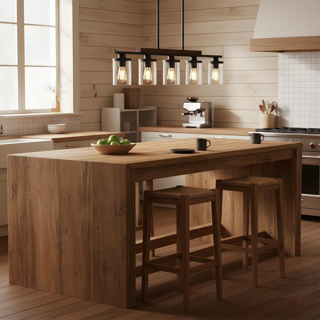 Farmhouse Kitchen Island Light Fixtures, Dining Room Light Fixture, 5-Light