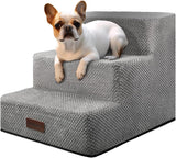 Dog Stairs for Small Dogs, 3-Step Non-Slip Pet Stairs for Couch Sofa and Chair, Dog Bed Stairs for Puppy