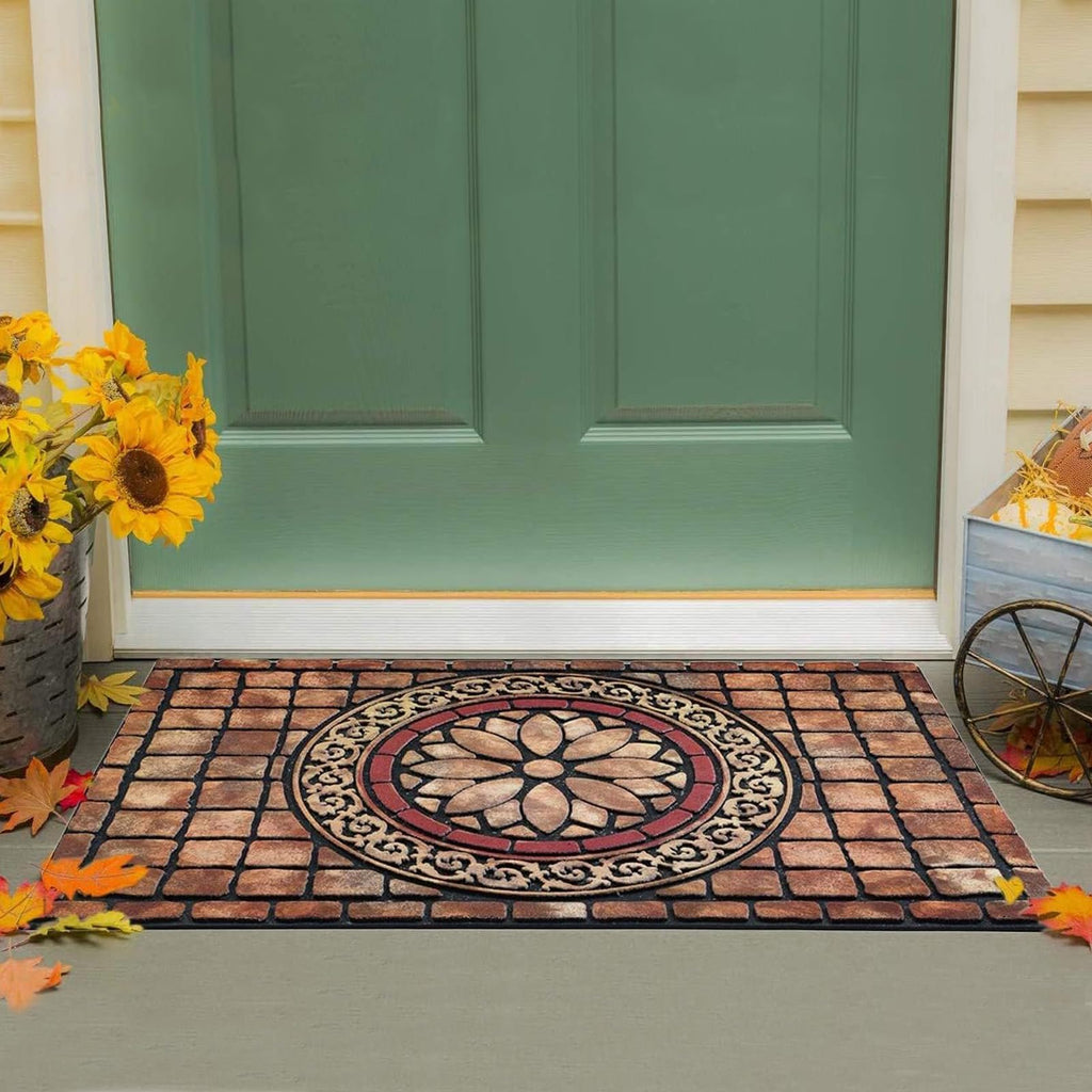 Rectangle Entrance Door Mat Large 24 x 36 Inch High Traffic Area Entry Way Doormat Front Door Rugs Outdoors Heavy