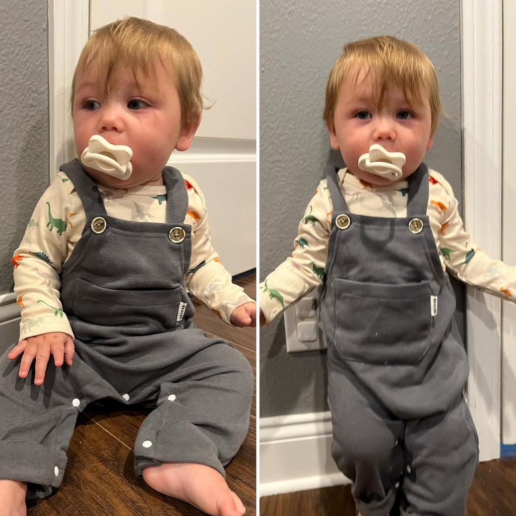 Baby Boy Outfits Long Sleeve Romper Suspenders Overall Pants Set Fall Winter Clothes With Hat