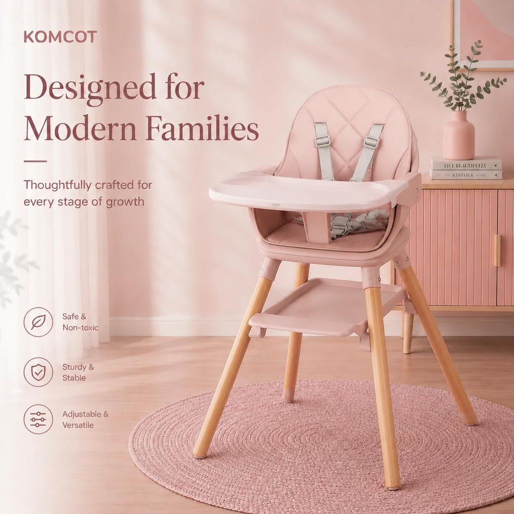 High Chair, 6 in 1 Convertible High Chairs for Babies and Toddlers