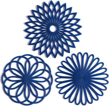 Silicone Trivet Mat - Hot Pot Holder Hot Pads for Table & Countertop - Trivet for Hot Dishes - Non-Slip & - Set of 3