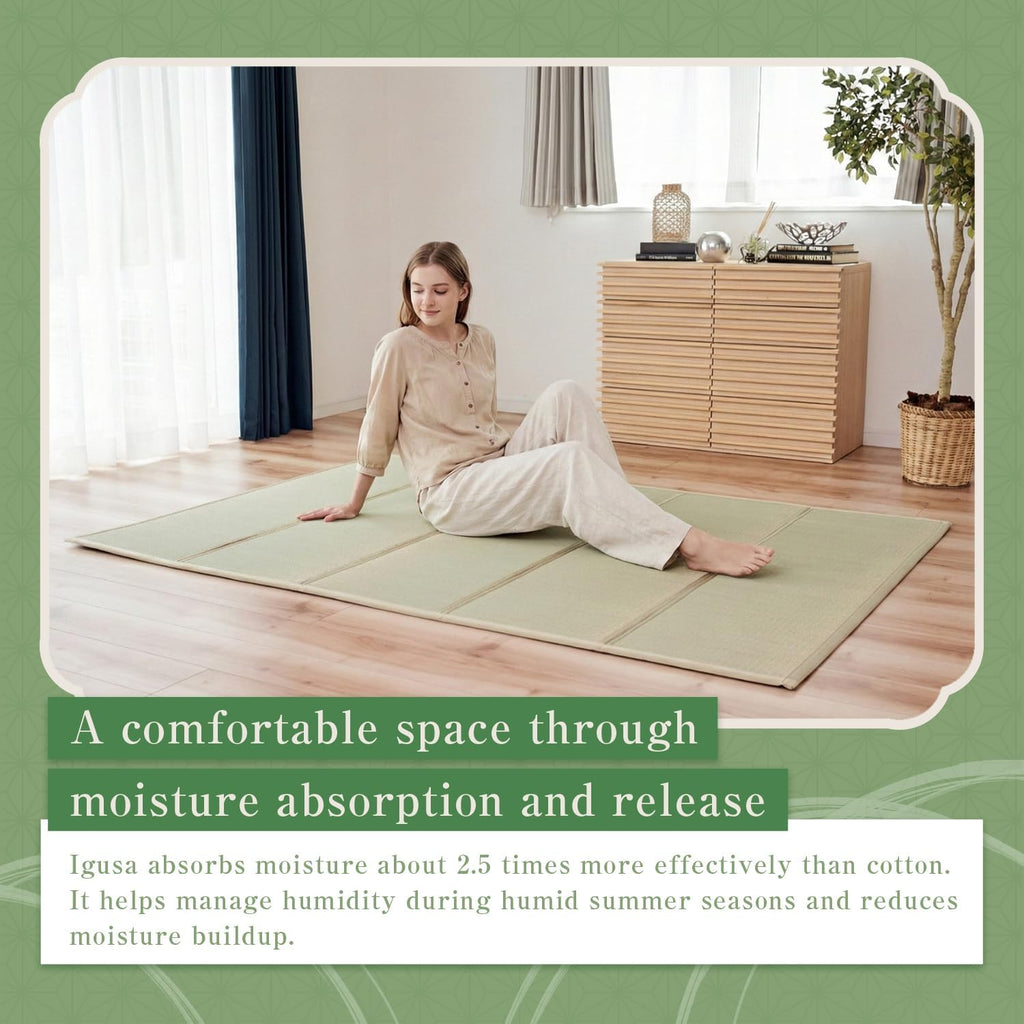 Japanese Tatami Mat, Foldable Igusa Rush Grass Floor Mat