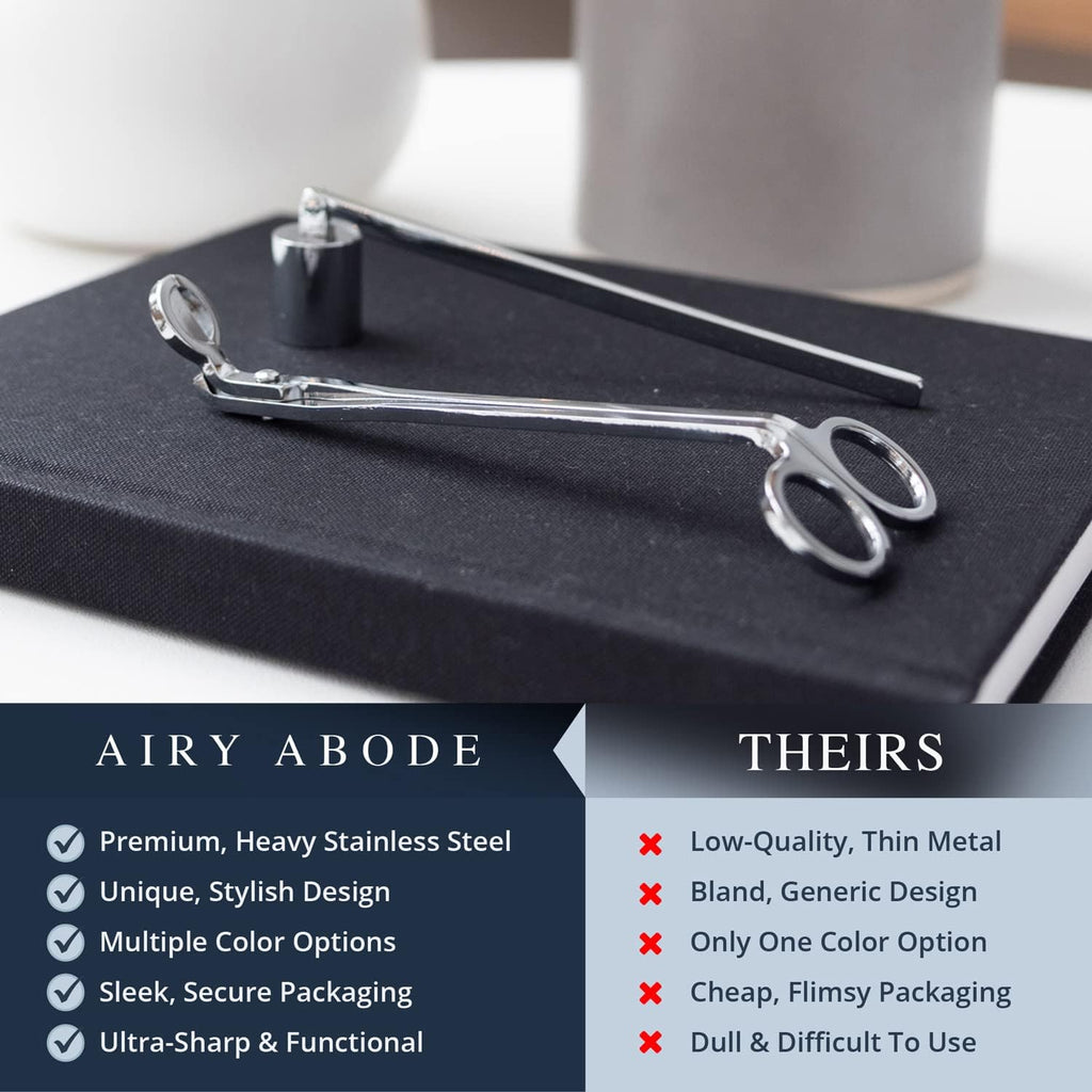 Candle Wick Trimmer and Candle Snuffer Accessory Set - Pick Your Color