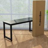 Computer Desk, 47 inch Modern Simple Office Desk Computer Table Study Writing Desk, Black