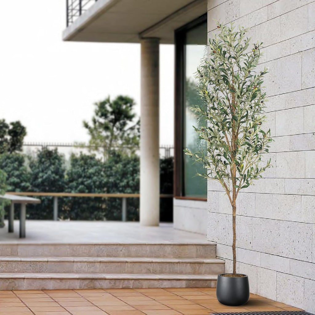 Artificial Fake Olive Tree 7FT 1Pack Faux Olive Tree Decor