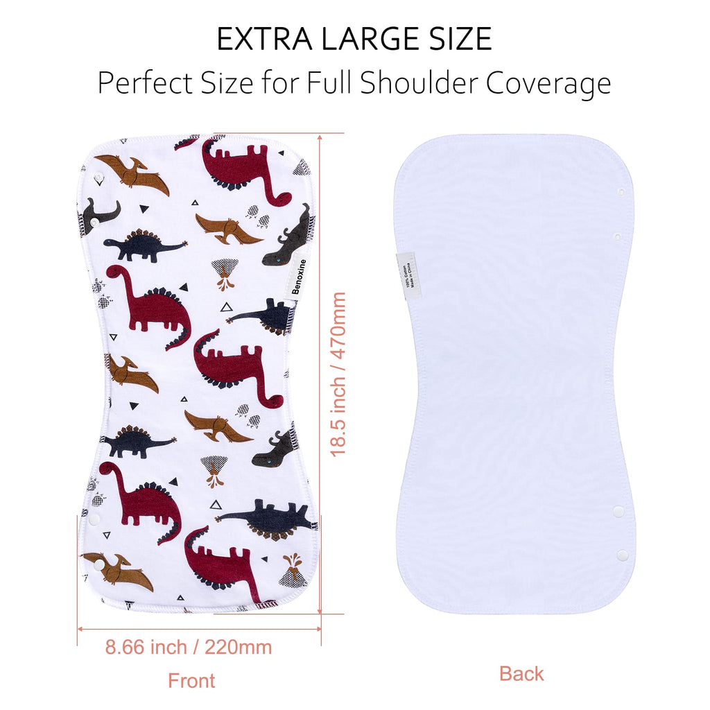 Baby Burp Cloths & Baby Bibs 2-in-1 Design Large Size 3 Layers Thicken Cotton Super Absorbent and Soft Baby Spit Up