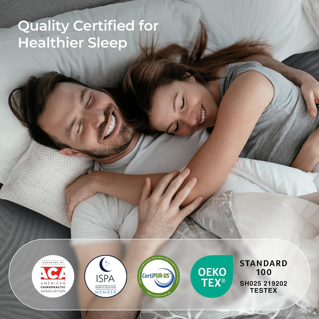 CoolNest Queen Mattress, 14 Inch Cooling Memory Foam Mattress | Cool Night Sleep, 5-Zone Ergo Support for Pressure