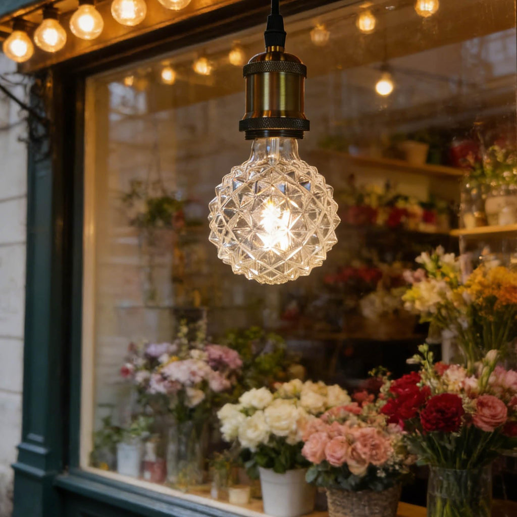 Classic Edison LED Bulb G30, 4W (40W Equivalent), 400 Lumens, 2700K Warm White, Durian Shape, E26 Base, 110-130V