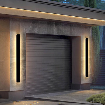 2 Pack 47 inch Outdoor Wall Lights Modern Long Wall Sconce, Waterproof Ip65 Outdoor Garage Lights 3000K Wall Mount