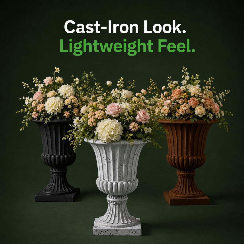 22" Urn Planter | Weathered Grey