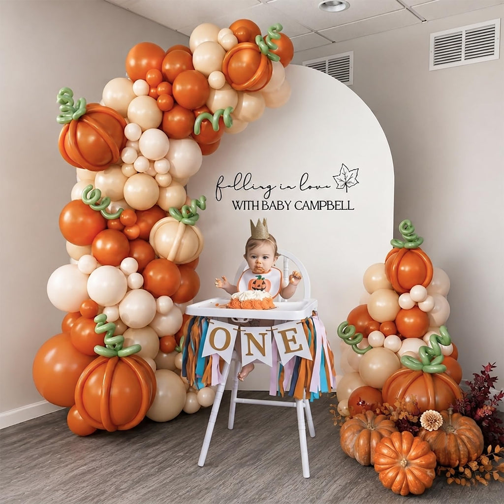 Fall Pumpkins Balloon Arch Kit Baby Shower Decoration