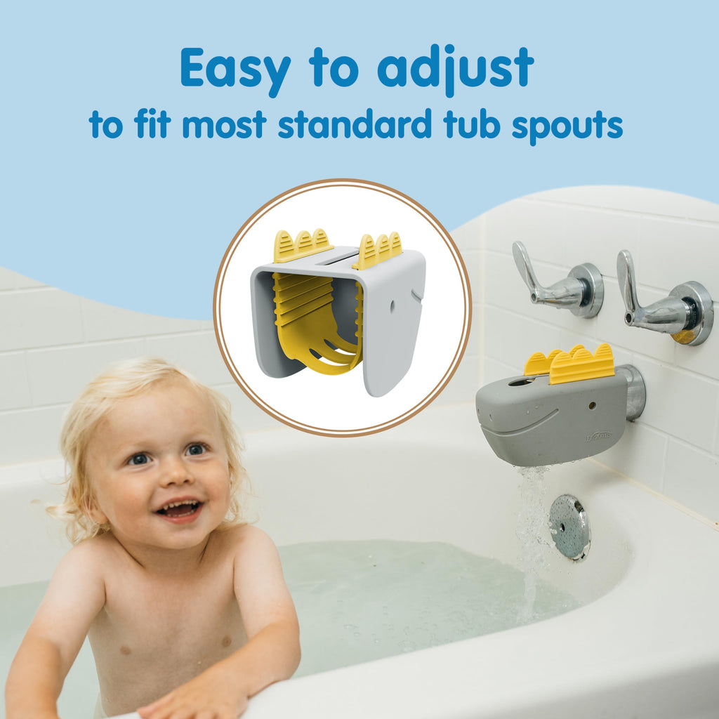 CleanUp Dino-Soft Baby Bath Spout Cover, Soft and Safe on Tub Faucet, Toddler Bathtub Safety for Kids, BPA Free