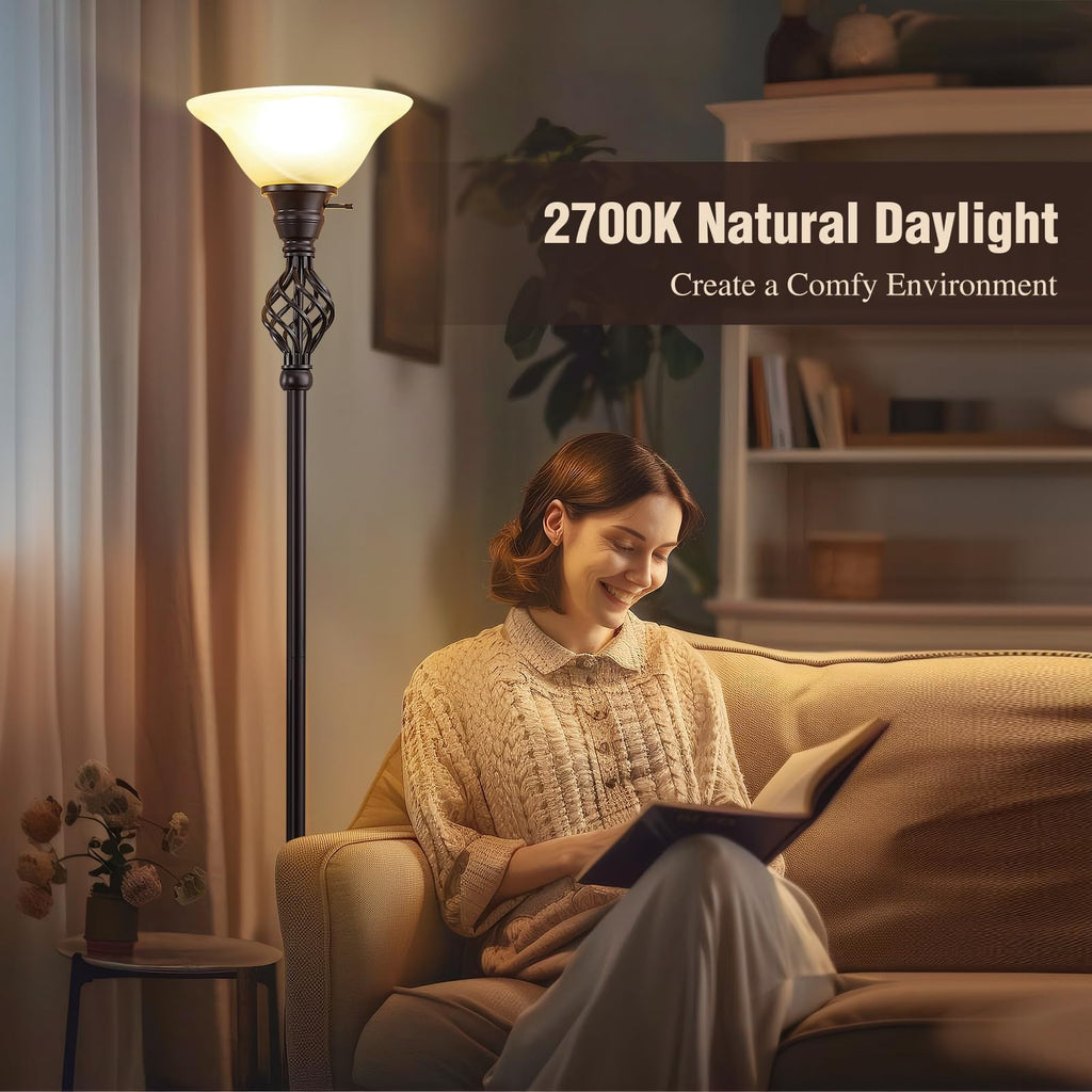 Torchiere Floor Lamp, LED Standing Reading Light