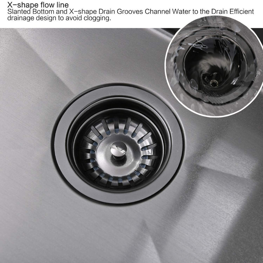25 Inch Black Drop In - 25x22-Inch Drop In/Topmount sink