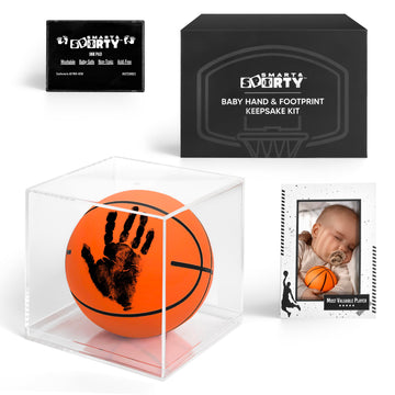 Baby Basketball Handprint Kit - Baby Boy Basketball Newborn Keepsake Kit