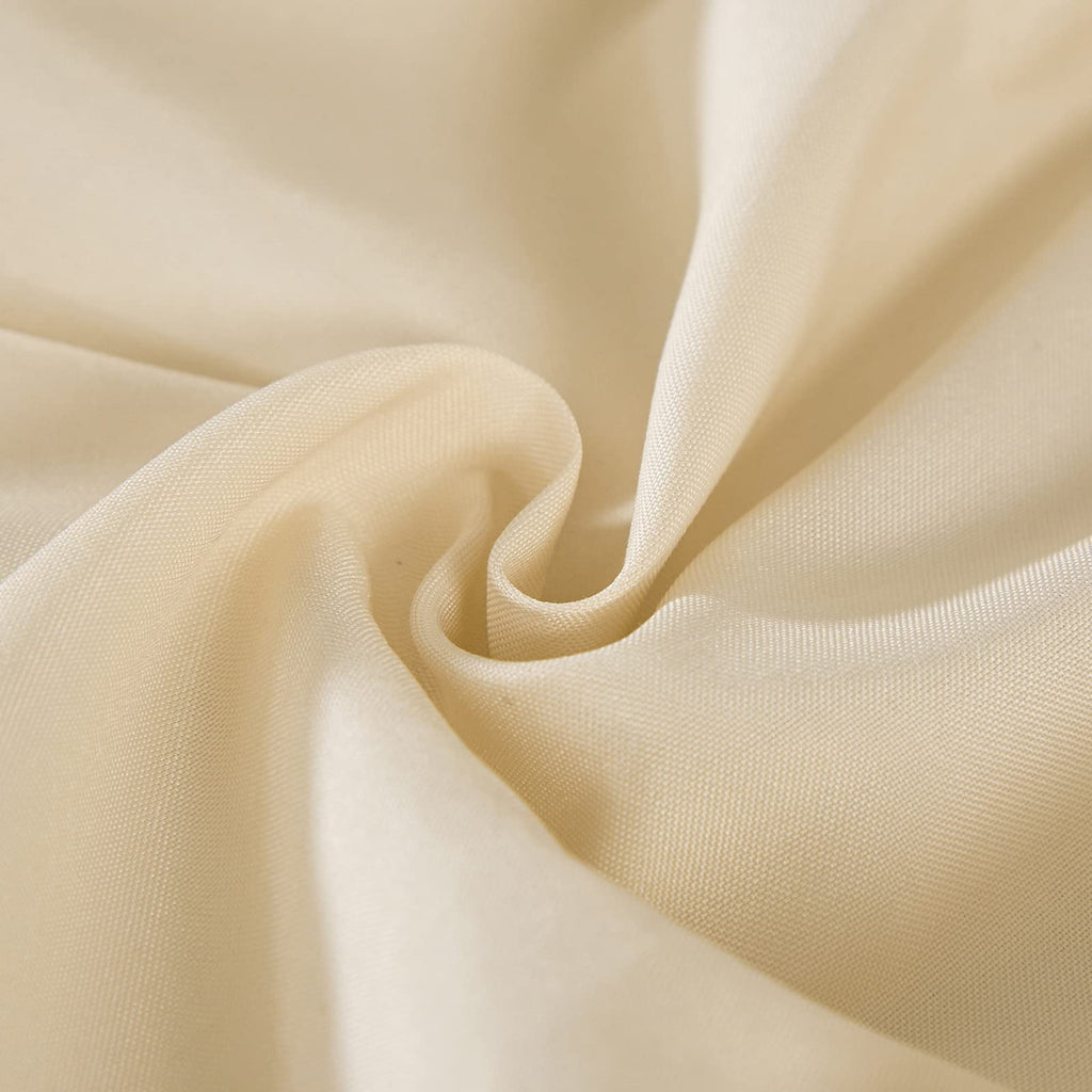 Wrap Around Elastic Bed Skirt for Queen & King Beds, 14" Drop, Beige