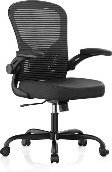 Ergonomic Desk Chairs 330LBS Capacity High Back Mesh Computer Chair with Flip-up Armrests, Comfy Work Chair with