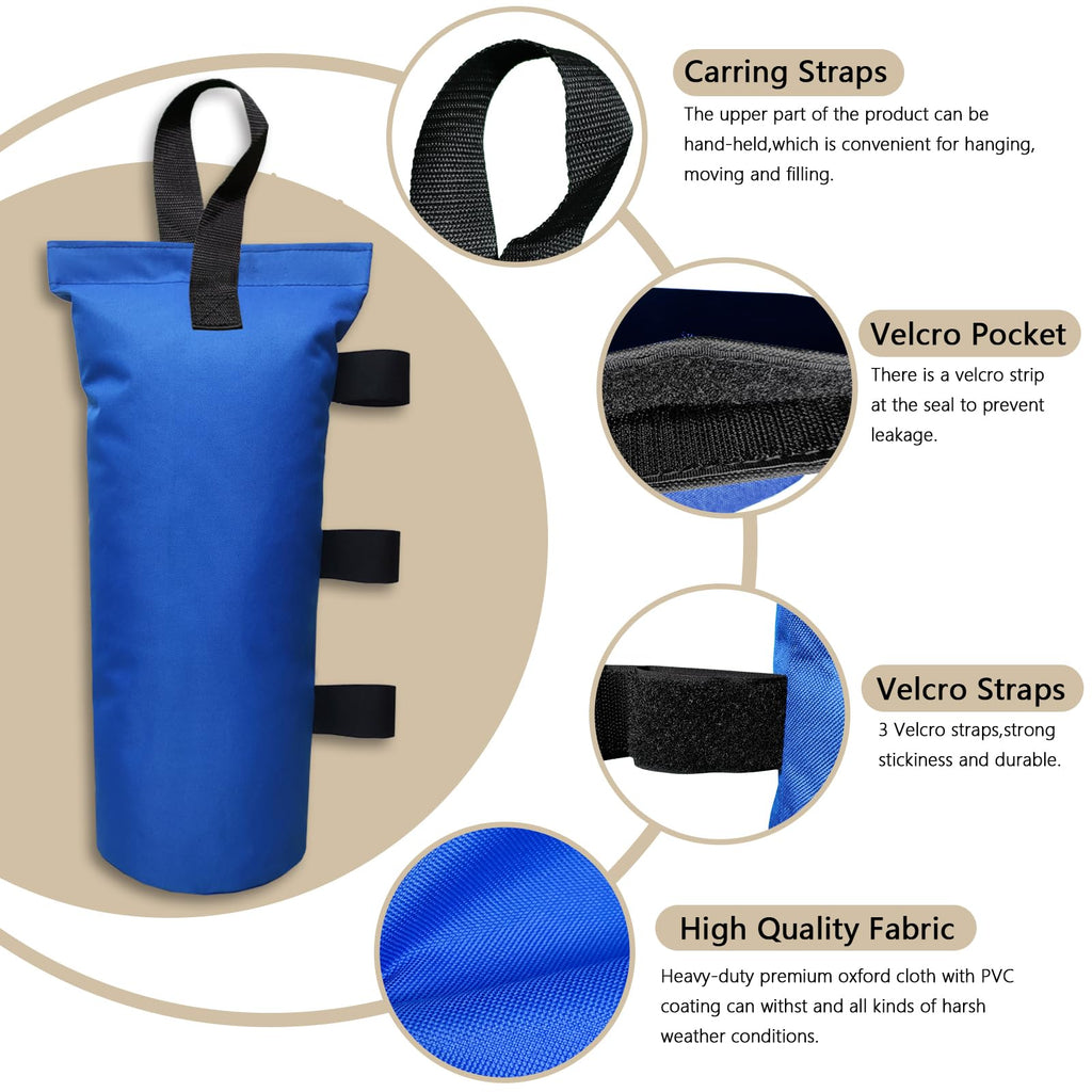 Canopy Weights Set of 4, Heavy Duty Canopy Weight Bags (120 lbs) for Ez Pop up Canopy Tent Outdoor Instant Canopies