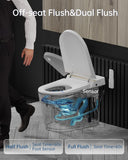 Smart Tankless One-Piece Toilet with Built-In Bidet, Auto Open and Close Lid, Blackout Flush, Dual Auto Flush, Heated Seat, Foot Sensor Operation, LED Display