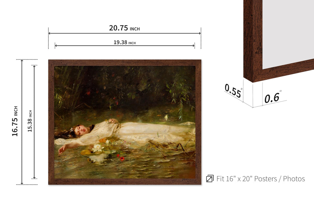 Art Friedrich Wilhelm Theodor Heyser Print - Vintage Ophelia Poster - Fine Art - Floral Landscape Painting