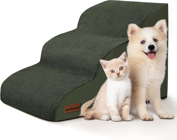 Dog Stairs for Small Dogs and Cats, 3-Step Pet Ramp for Couch, Chair