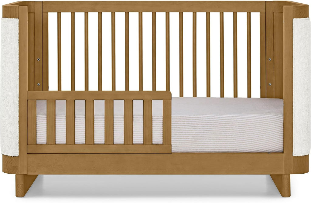 BabyGap Callie 4-in-1 Upholstered Crib (Acorn/White Boucle)