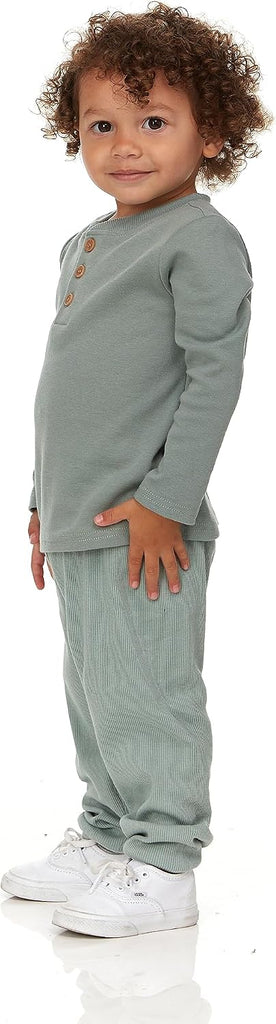 Pack Baby/Toddler Boy Long Sleeve Shirt - Basic Tshirt Tops, Light Undershirt - Solid & Striped Tees for Boys