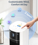 Evaporative Air Swamp Cooler - 38inch Cooling Fans that Blow Cold Air, Portable Tower Fan with 3L Water Tank