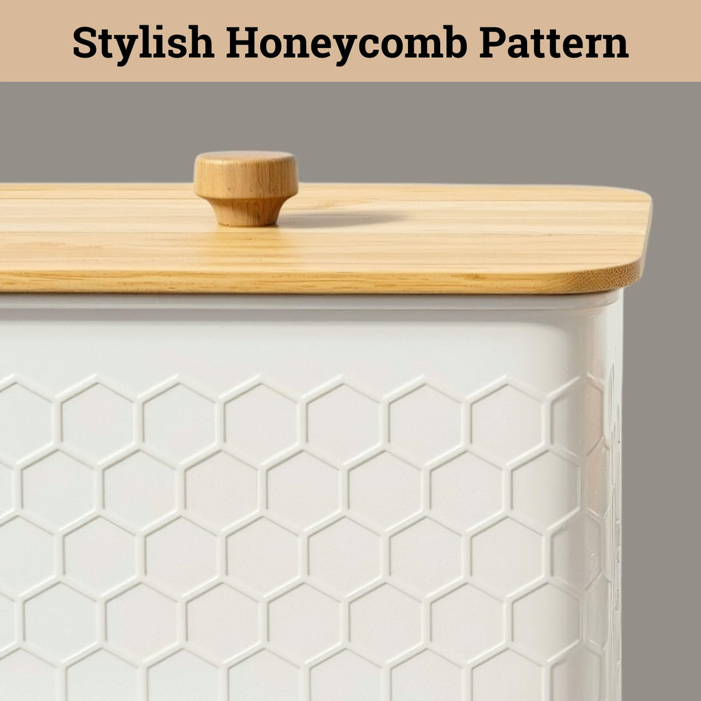 Kitchen Canisters for Countertop Set of 4 w/Airtight Easy Open Bamboo Lids
