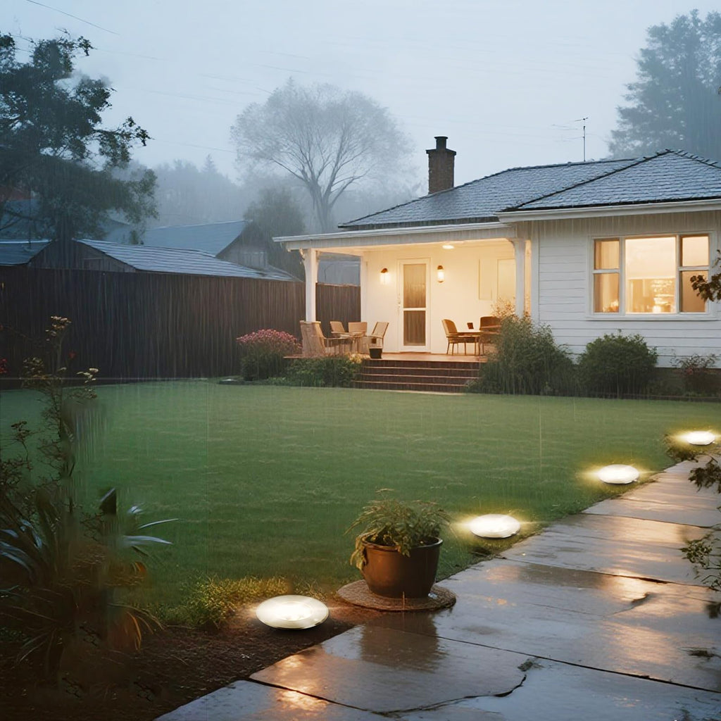 6 Inch Landscape Lights, 120V Hardwired In-Ground Uplights, 4 Pack