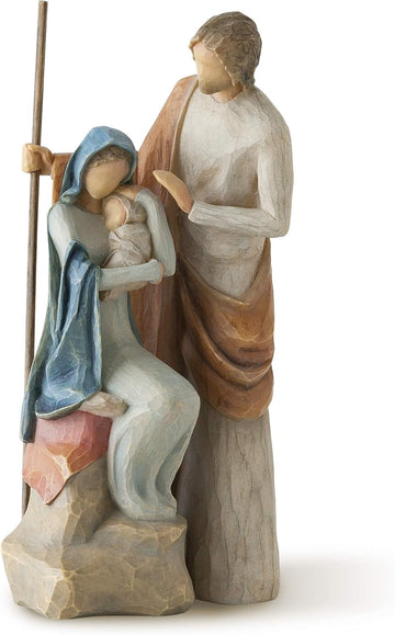 The Holy Family, Sculpted Hand-Painted Nativity Figure