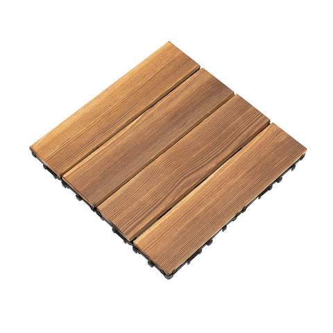 36 PCS Decking, 12"x12" Hardwood Deck Tiles DIY Easy Install Waterproof, Non-Slip, All-Weather Decking